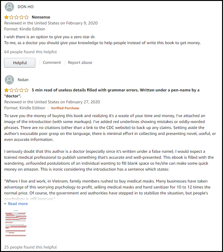 Book reviews of Everything about face masks and Coronavirus (Covid-19) book  