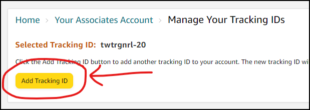 Add Tracking ID Amazon Affiliate Program for Authors